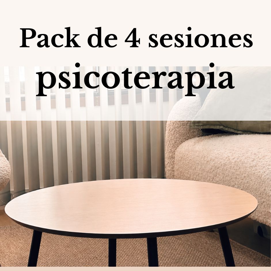 Pack 4 sesiones de psicoterapia individual - 50 min